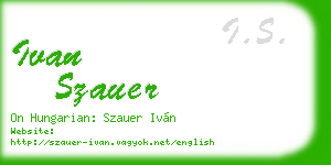 ivan szauer business card
